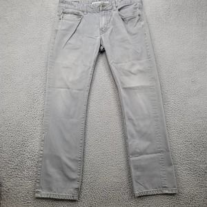 Express Jeans Mens 34x32 Gray Denim Rocco Slim Fit Skinny Leg